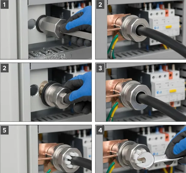 آموزش گامبهگام نصب گلند ؛ از سوراخکاری تا آببندی نهایی